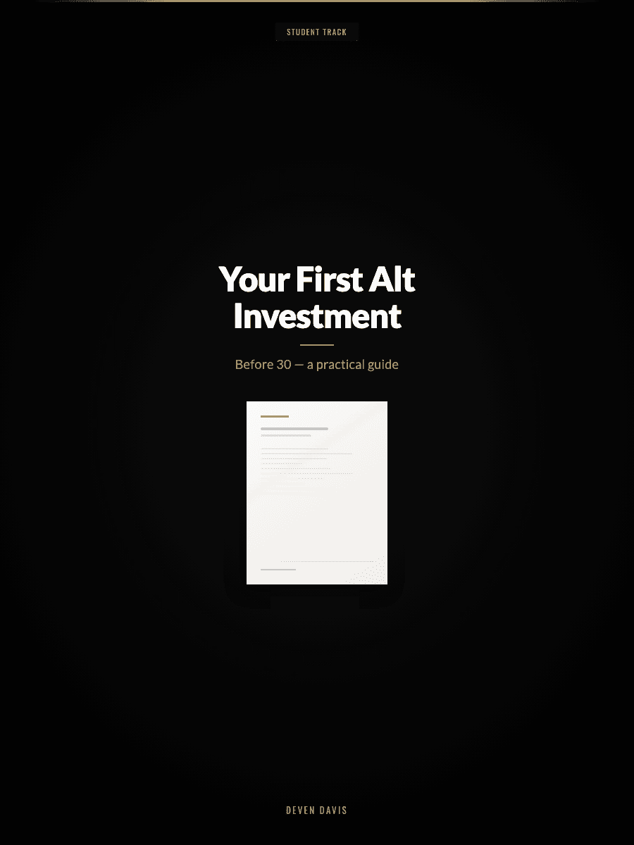 Your First Alternative Investment Before 30