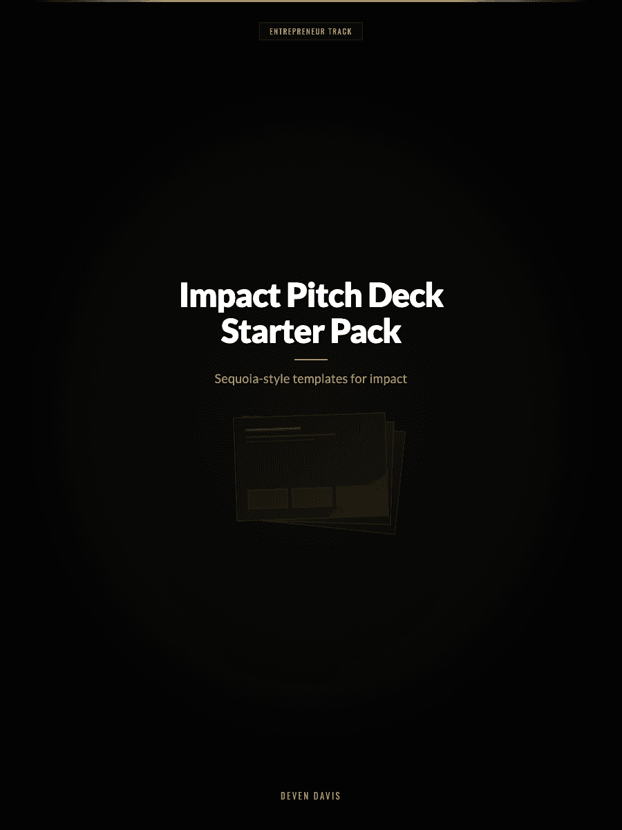 Impact Pitch Deck Starter Pack
